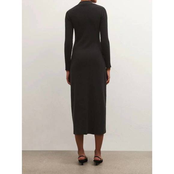 NEW Z SUPPLY ophelia mock neck dress in black - Picture 2 of 5